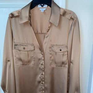 🛍sold🛍 Gold Satin Portofino blouse